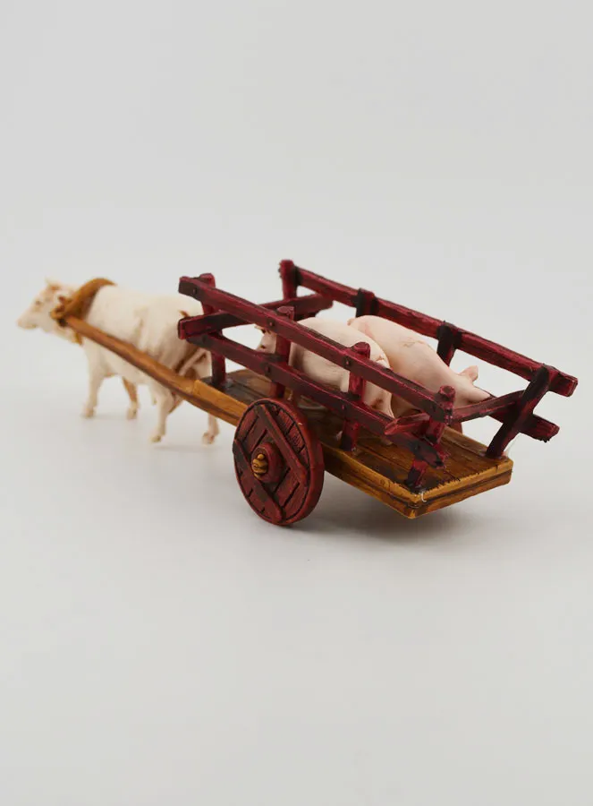 Weihnachts-Figur Ochsenkarre und Schweine – Höhe 6 cm (pic 3)