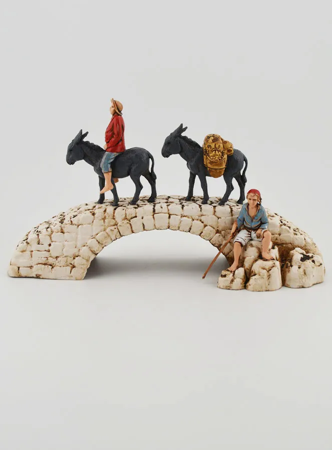 Krippenfigur Esel auf einer Brücke – Höhe 6 cm (pic 1)