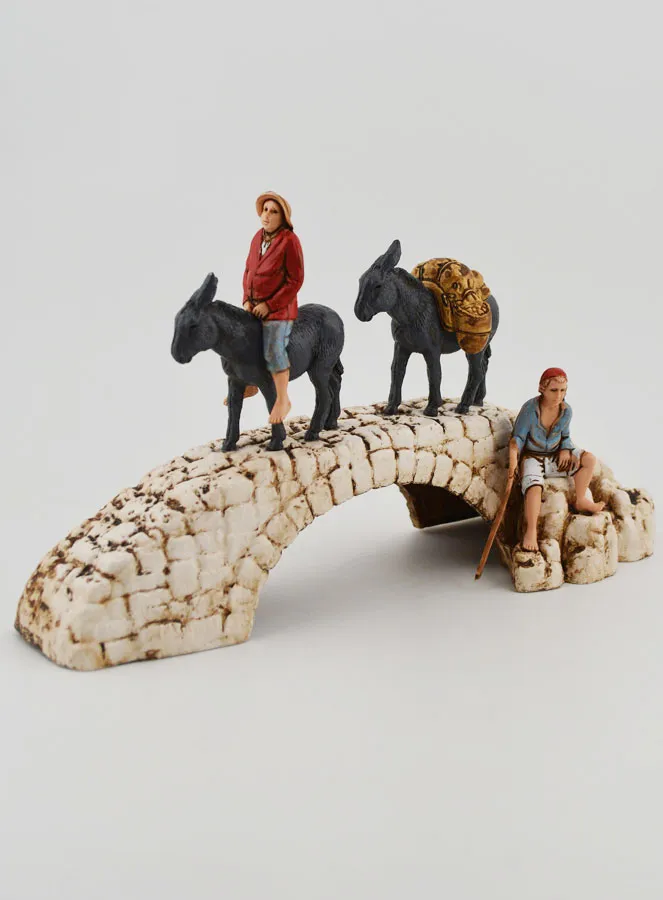 Krippenfigur Esel auf einer Brücke – Höhe 6 cm (pic 3)