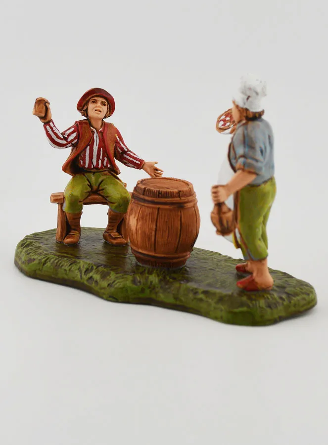 Krippenfigur Gastwirt und Gast – 6cm (pic 3)