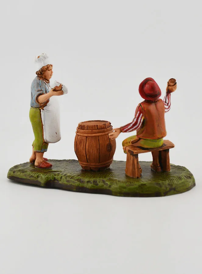 Krippenfigur Gastwirt und Gast – 6cm (pic 4)