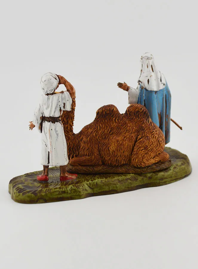Krippenfigur Kameltreiber und Sitzendes Kamel – 6 cm (pic 4)