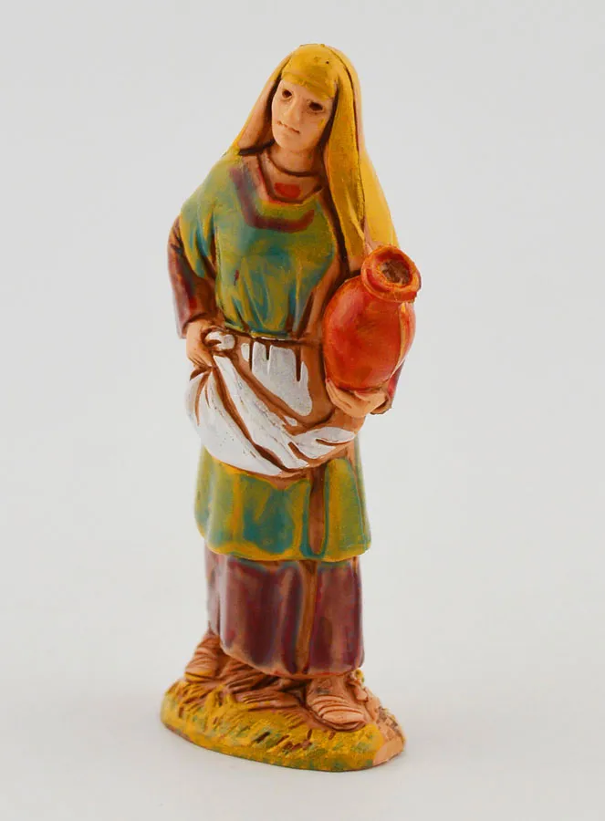 Krippenfigur Frau mit Krug – 6 cm (pic 2)