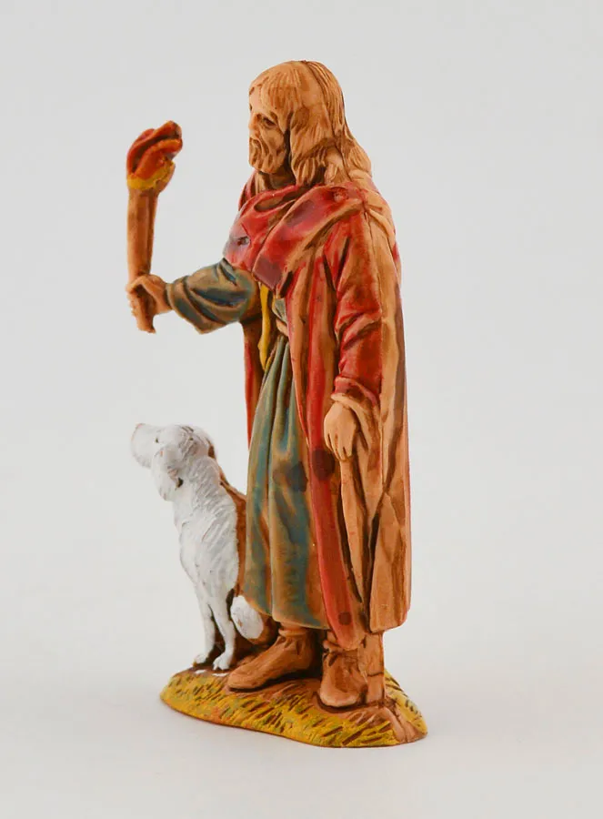 Krippenfigur Nachtwächter und sein Hund – 6 cm (pic 2)