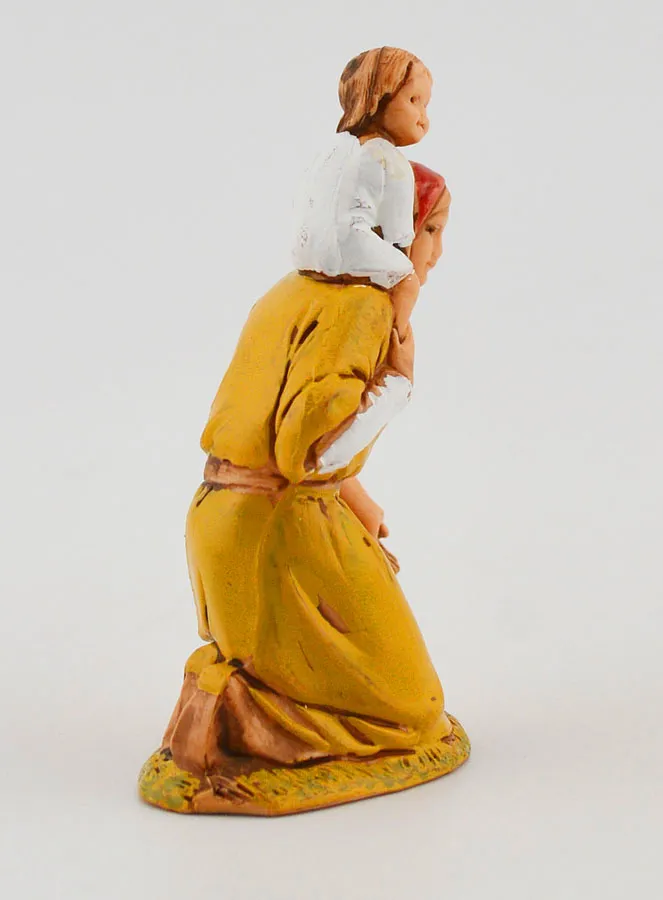 Krippenfigur Bettlerin mit Kind – 6 cm (pic 3)
