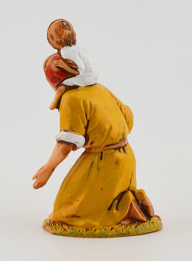 Krippenfigur Bettlerin mit Kind – 6 cm (pic 4)