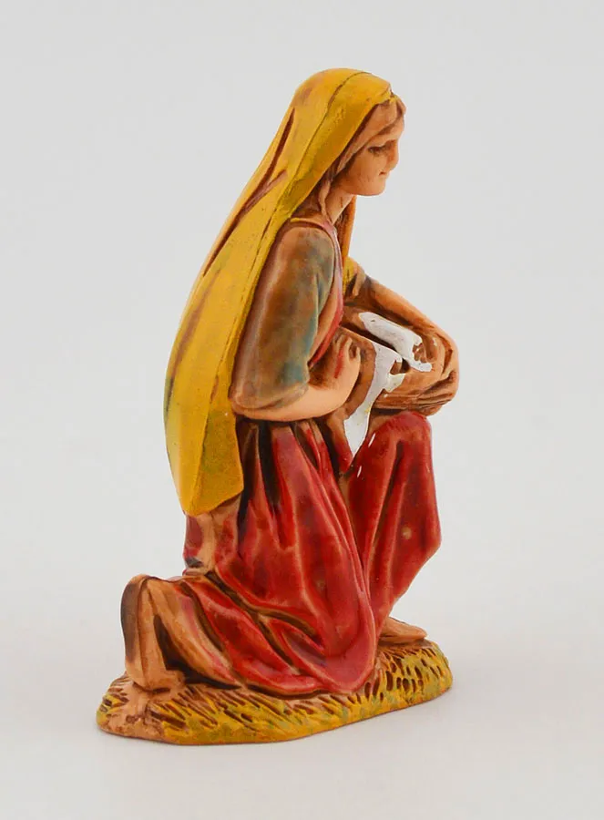 Krippenfigur Waschfrau mit Korb – 6 cm (pic 3)