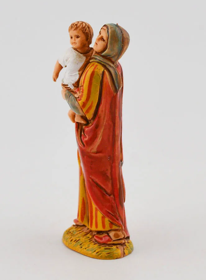 Krippenfigur Frau die ihr Kind Trägt – 6 cm (pic 2)