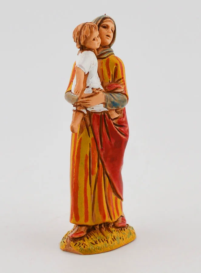 Krippenfigur Frau die ihr Kind Trägt – 6 cm (pic 3)