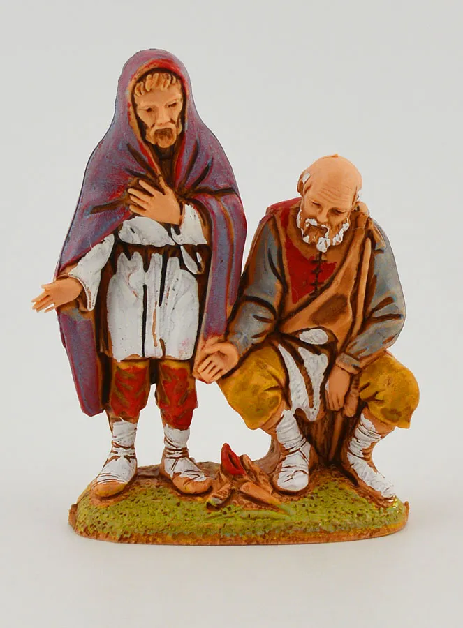 Krippenfigur Ältere Bettler – 6cm (pic 1)