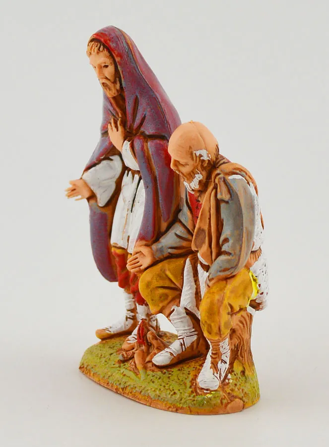 Krippenfigur Ältere Bettler – 6cm (pic 2)