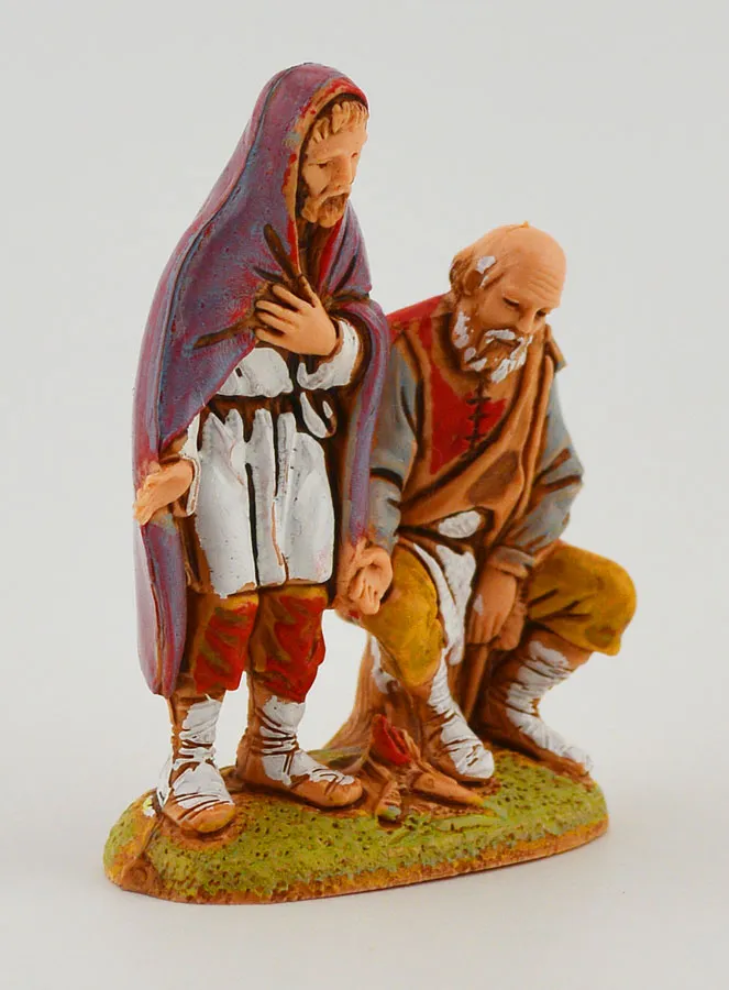 Krippenfigur Ältere Bettler – 6cm (pic 3)