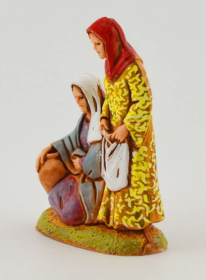 Krippenfigur Frauen mit Amphore und Wäsche – 6cm (pic 2)