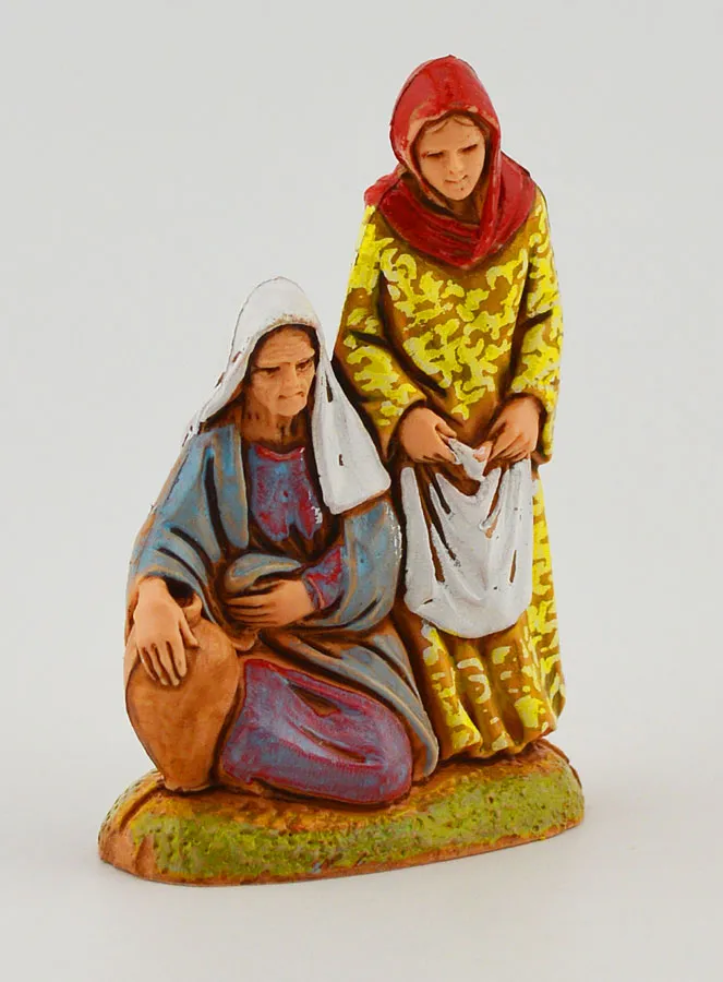 Krippenfigur Frauen mit Amphore und Wäsche – 6cm (pic 3)