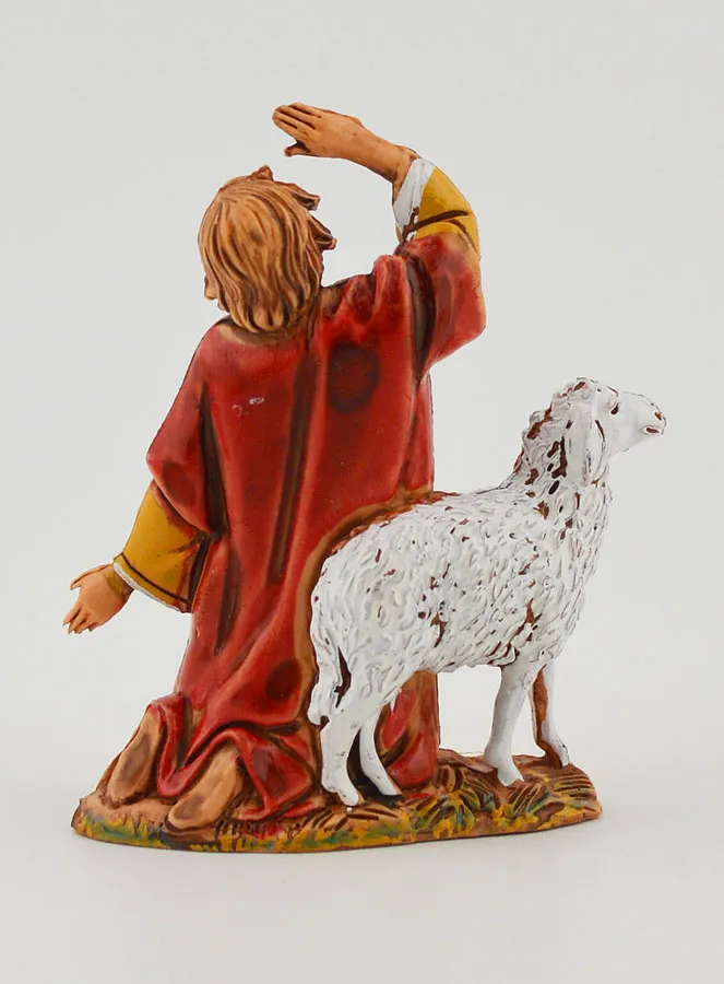 Krippenfigur Hirte der seine Herde Zurückruft – 6cm (pic 4)