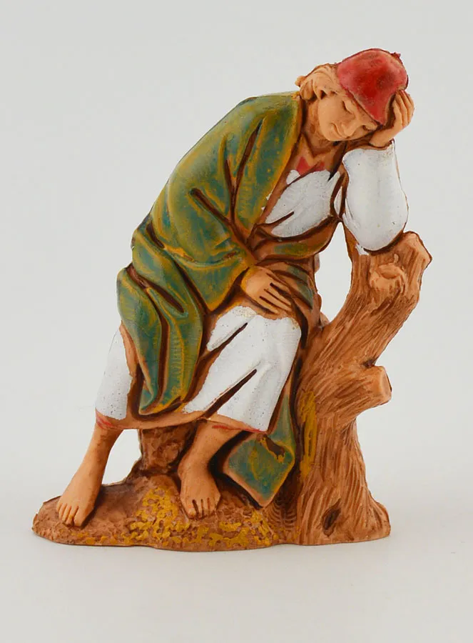 Krippenfigur Schlafender Hirte – 6cm (pic 1)