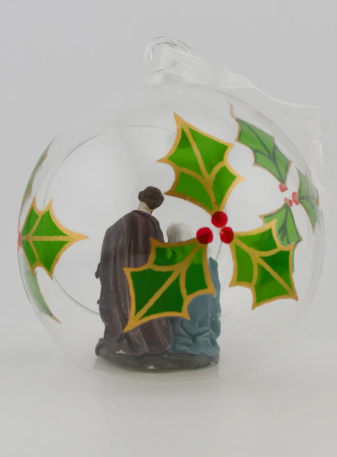 Weihnachtskugel aus Glas 10cm – Weihnachtskrippe (pic 4)