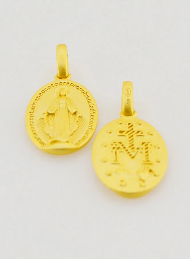 Wundertätige Medaille aus Silber 18 Karat Vergoldet – 16mm (pic 2)
