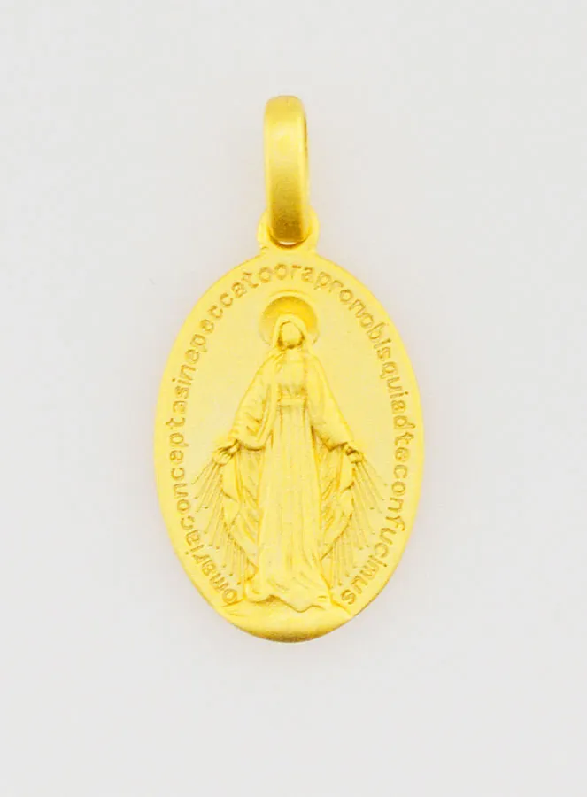 Wundertätige Medaille aus Silber 18 Karat Vergoldet – 16mm (pic 3)