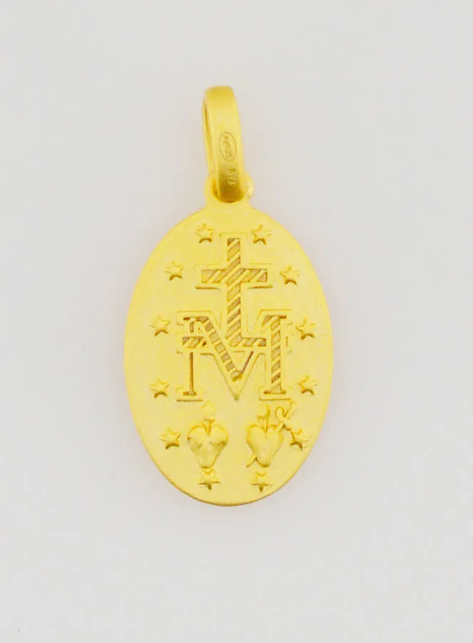 Wundertätige Medaille aus Silber 18 Karat Vergoldet – 16mm (pic 4)