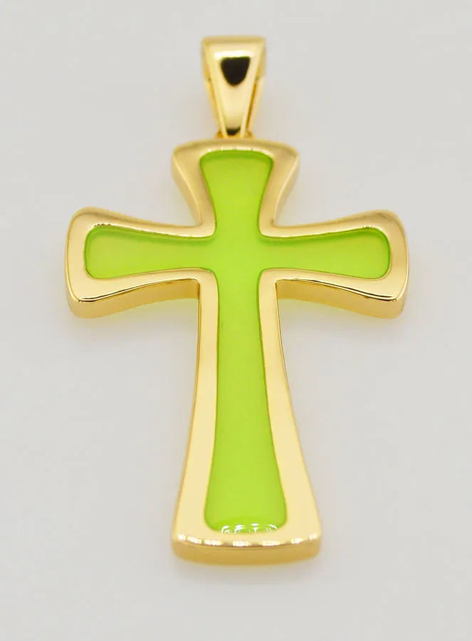 Kreuz-Anhänger 4cm – Grün (pic 2)