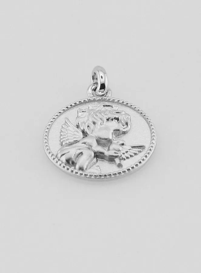 Anhänger Schutzengel und Taube Silber – 12mm (pic 2)