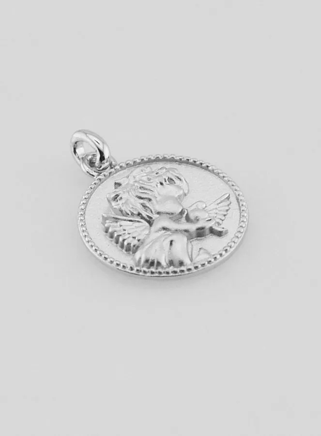Anhänger Schutzengel und Taube Silber – 12mm (pic 3)