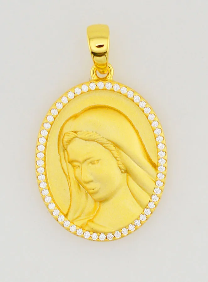 Medaille Madonna mit Glänzendem Rand – 18mm (pic 1)