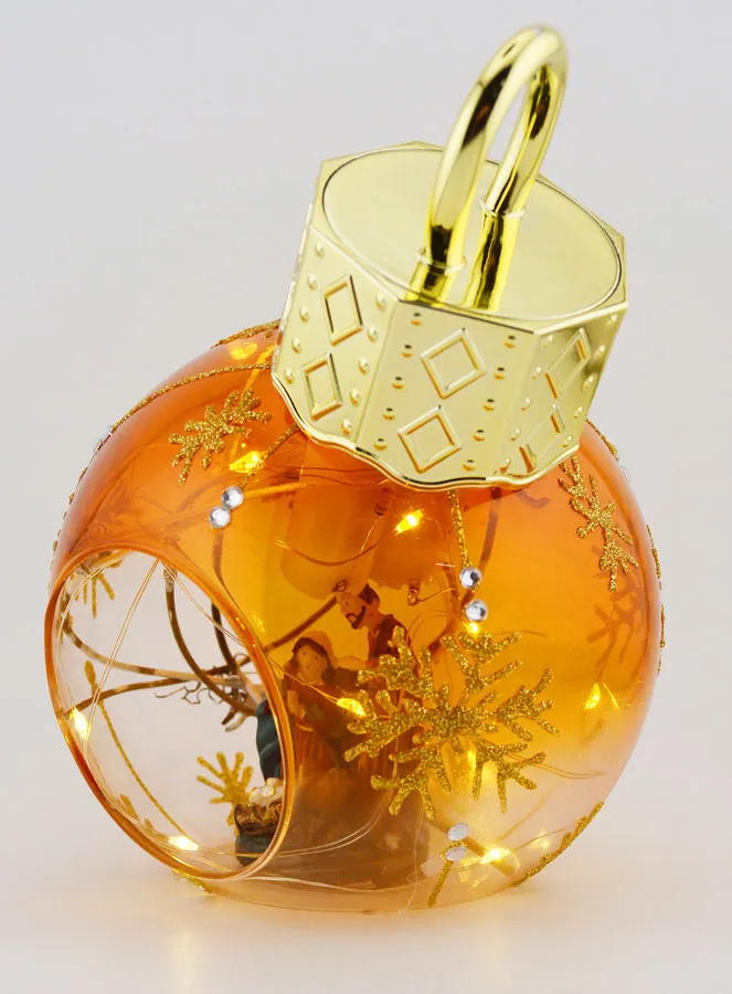 Leuchtende Weihnachtskugel Krippe – 12cm (pic 2)