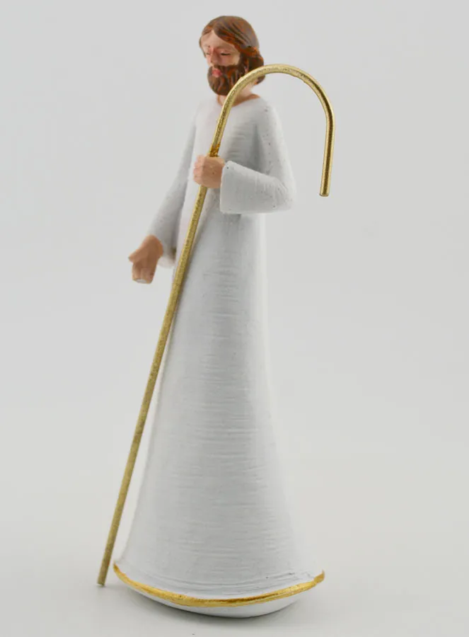 Moderne Heilige Familie in Weiß und Gold – 12cm (pic 3)