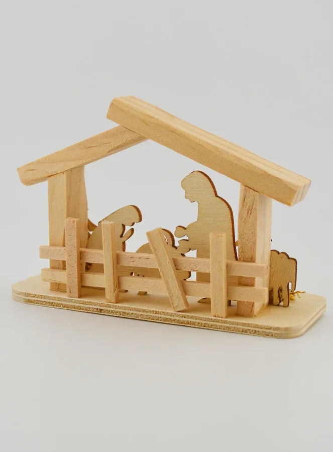 Krippe aus Naturholz – 10cm (pic 4)