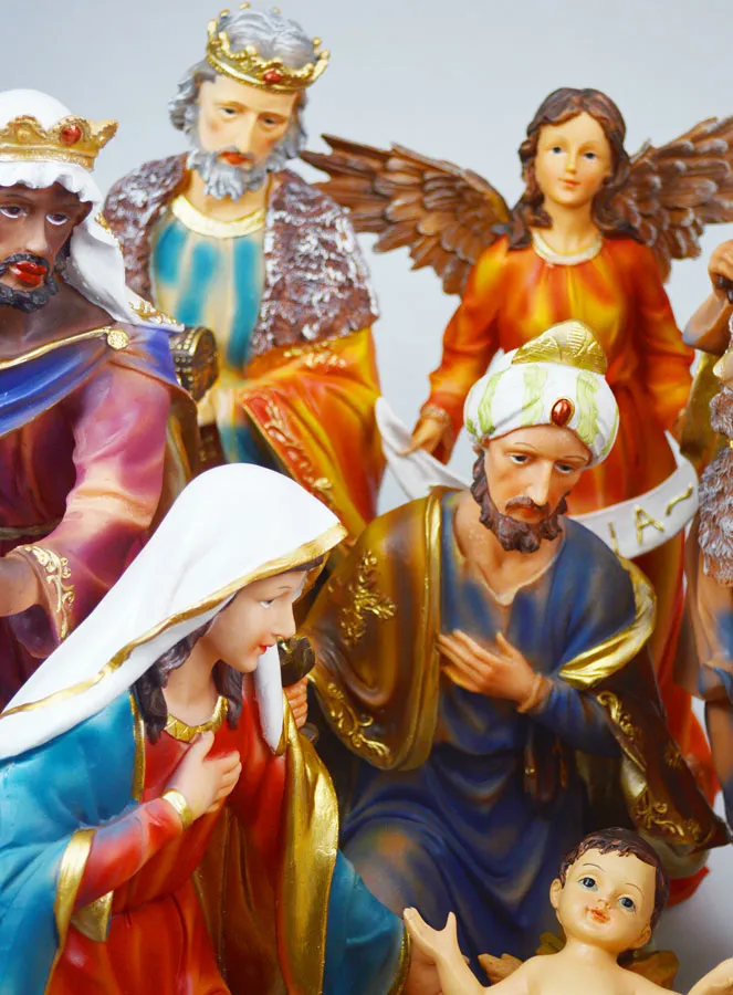 Große Vollständige Weihnachtskrippe mit 11 Figuren – 45cm (pic 3)