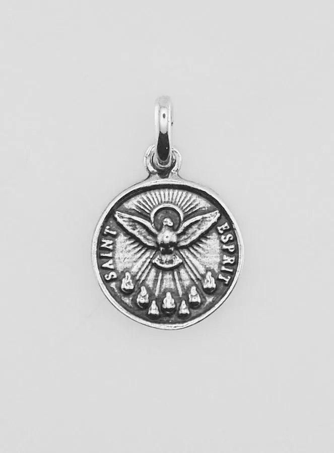Medaille Heiliger Geist Versilbert – 12mm (pic 1)
