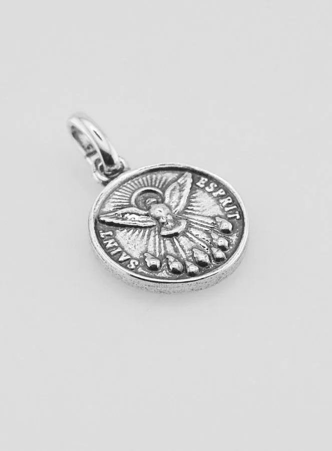 Medaille Heiliger Geist Versilbert – 12mm (pic 3)