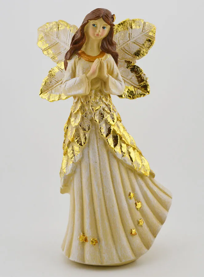 Glitzernder Goldfarbener Betender Engel – 20cm (pic 1)