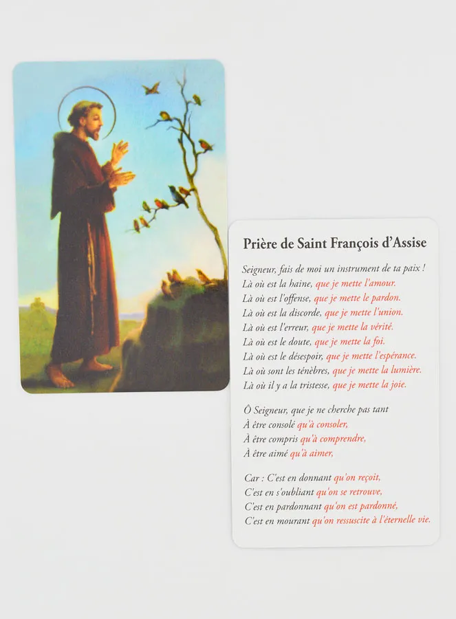 Gebetskarte hl Franziskus (in Französisch) (pic 4)