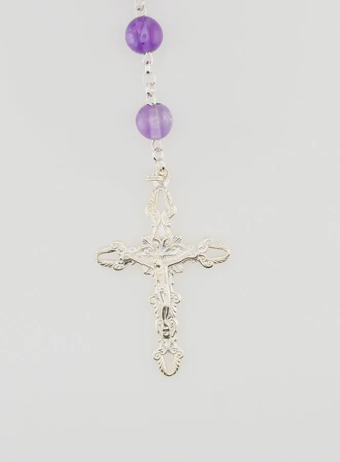 Rosenkranz Amethyst und Massiv Silber (pic 3)