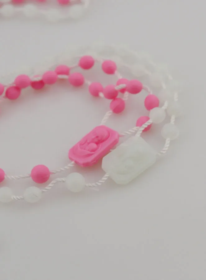 2 Stück Rosenkränze Weiss und Rosa (pic 4)