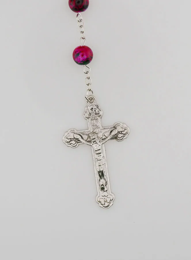 Rosenkranz Modisch Perlmutt Strass Rosa (pic 3)
