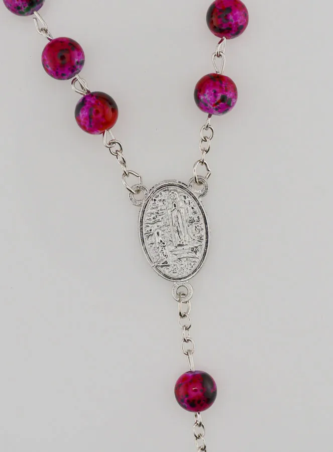 Rosenkranz Modisch Perlmutt Strass Rosa (pic 4)