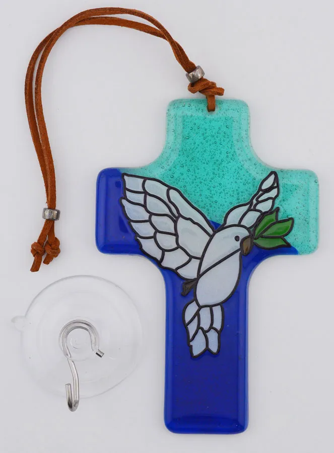 Kreuz aus Glas Friedenstaube (pic 3)