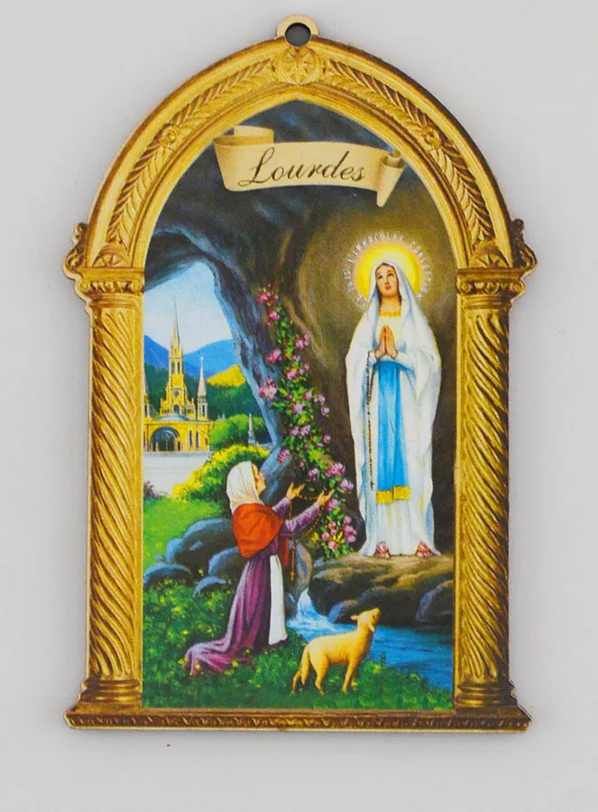 Zehnerrosenkranz Holz und Ikone Souvenir von Lourdes (pic 3)