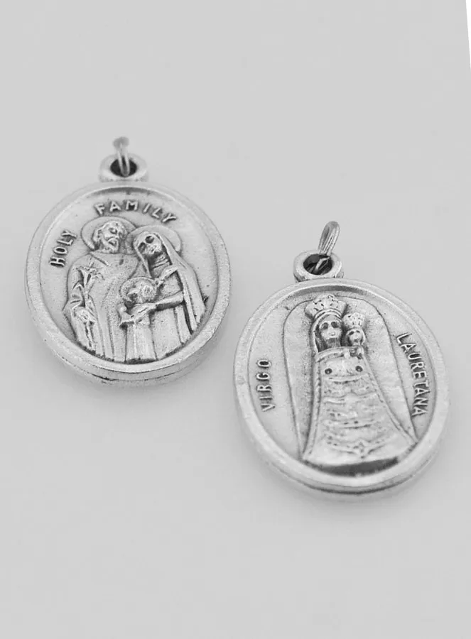 Christliche Medaille Die Heilige Familie silberfarben (pic 4)