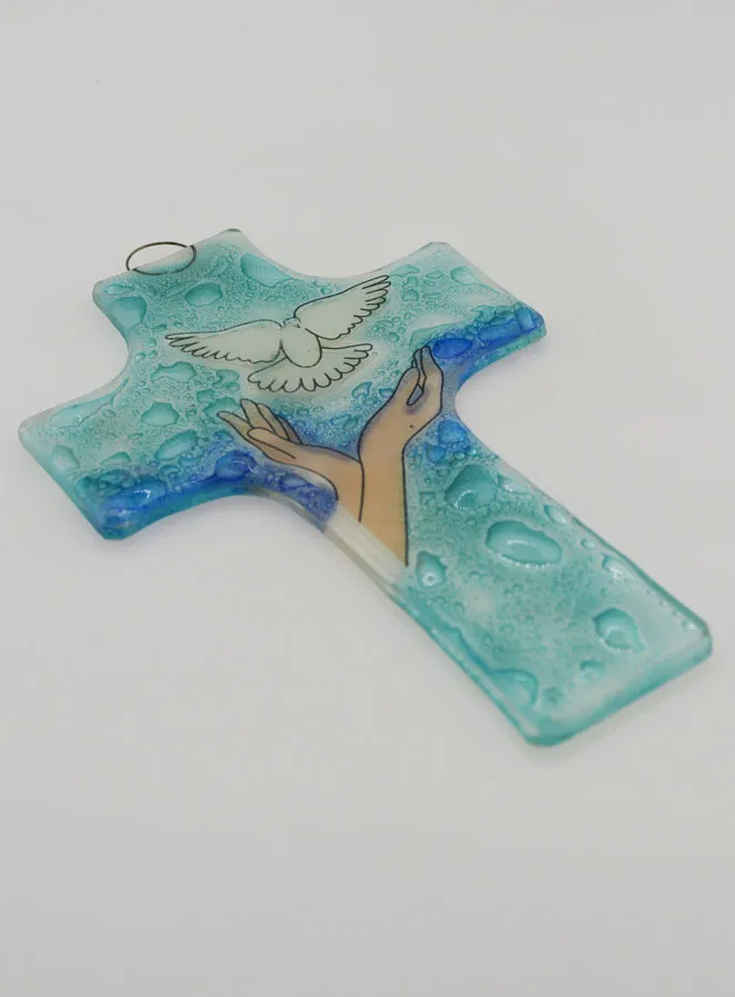 Kinder Kreuz Heiliger Geist aus Glas (pic 3)