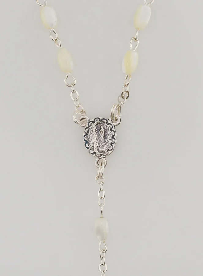 Damen Rosenkranz Modeschmuck Perlmutt (pic 4)