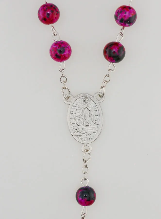 Rosenkranz Perlmutt Strass Rosa (pic 3)