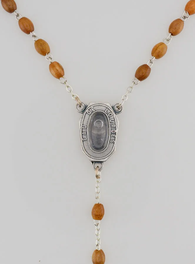 Lourdes Rosenkranz Olivenholz mit Lourdeswasser (pic 4)