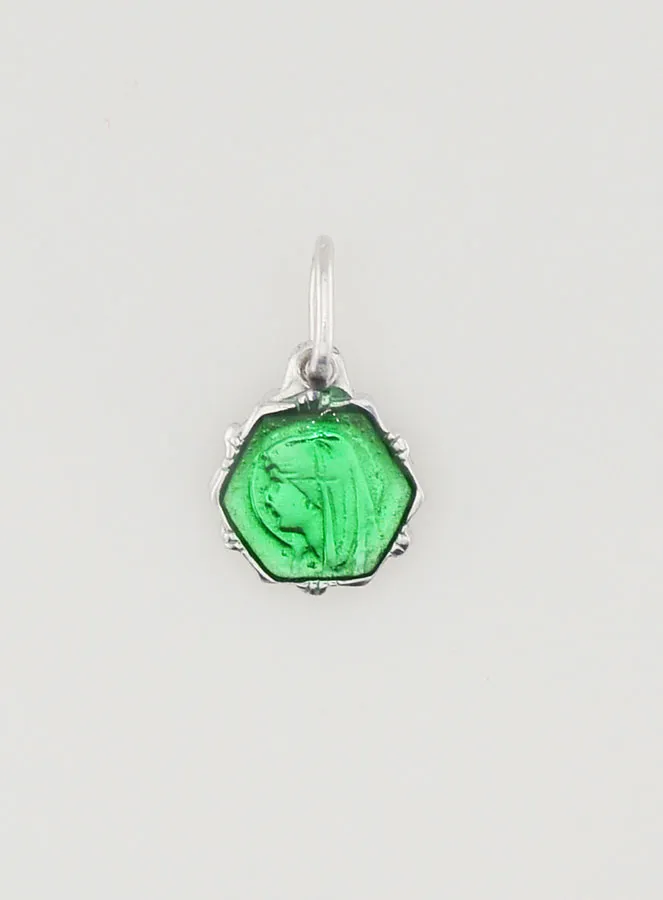 Medaille Jungfrau Maria 8mm - Grün (pic 3)
