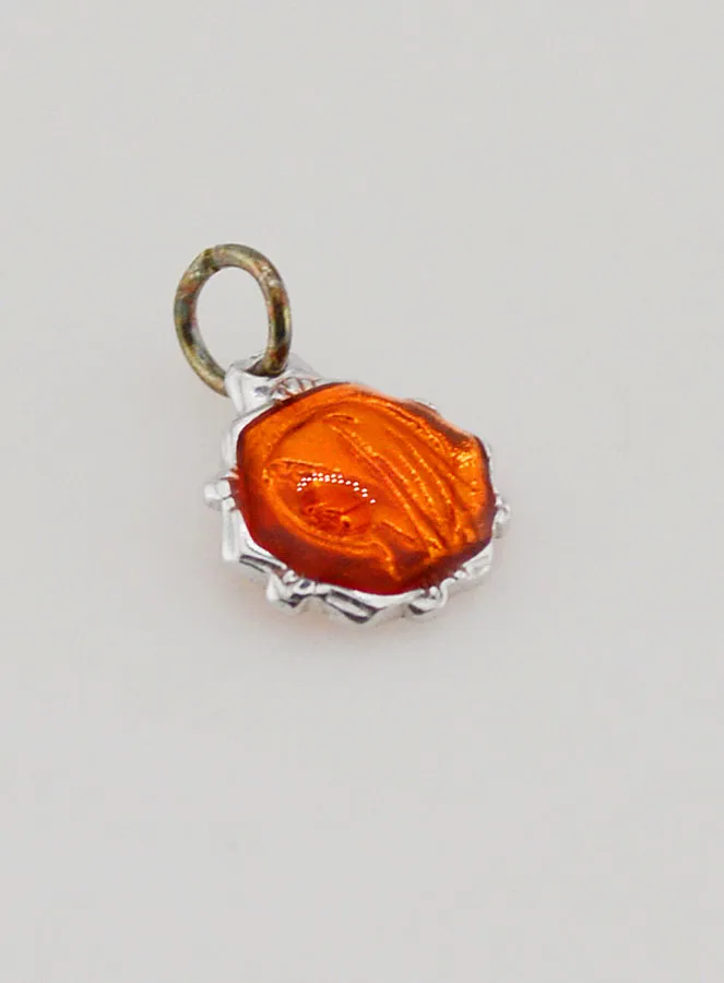 Medaille Jungfrau Maria 8mm - Orange (pic 3)