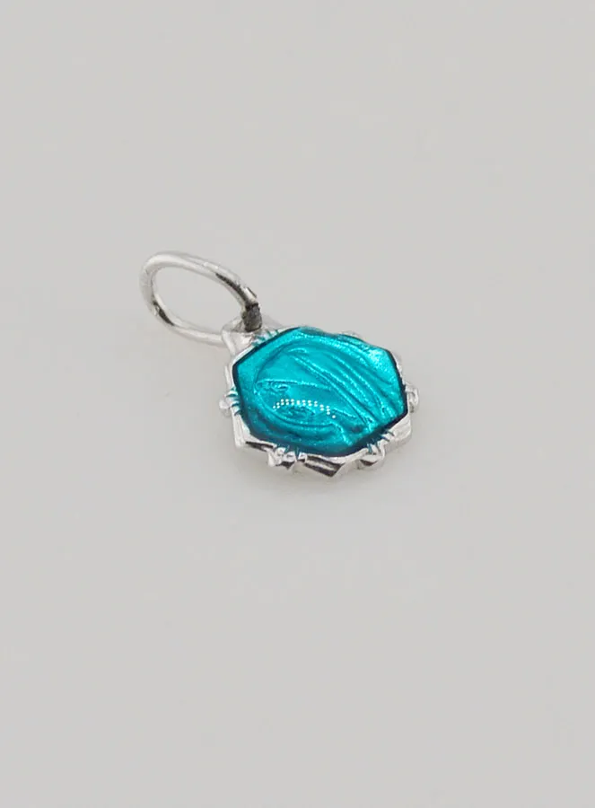 Medaille Jungfrau Maria 8mm - Türkisfarben (pic 2)
